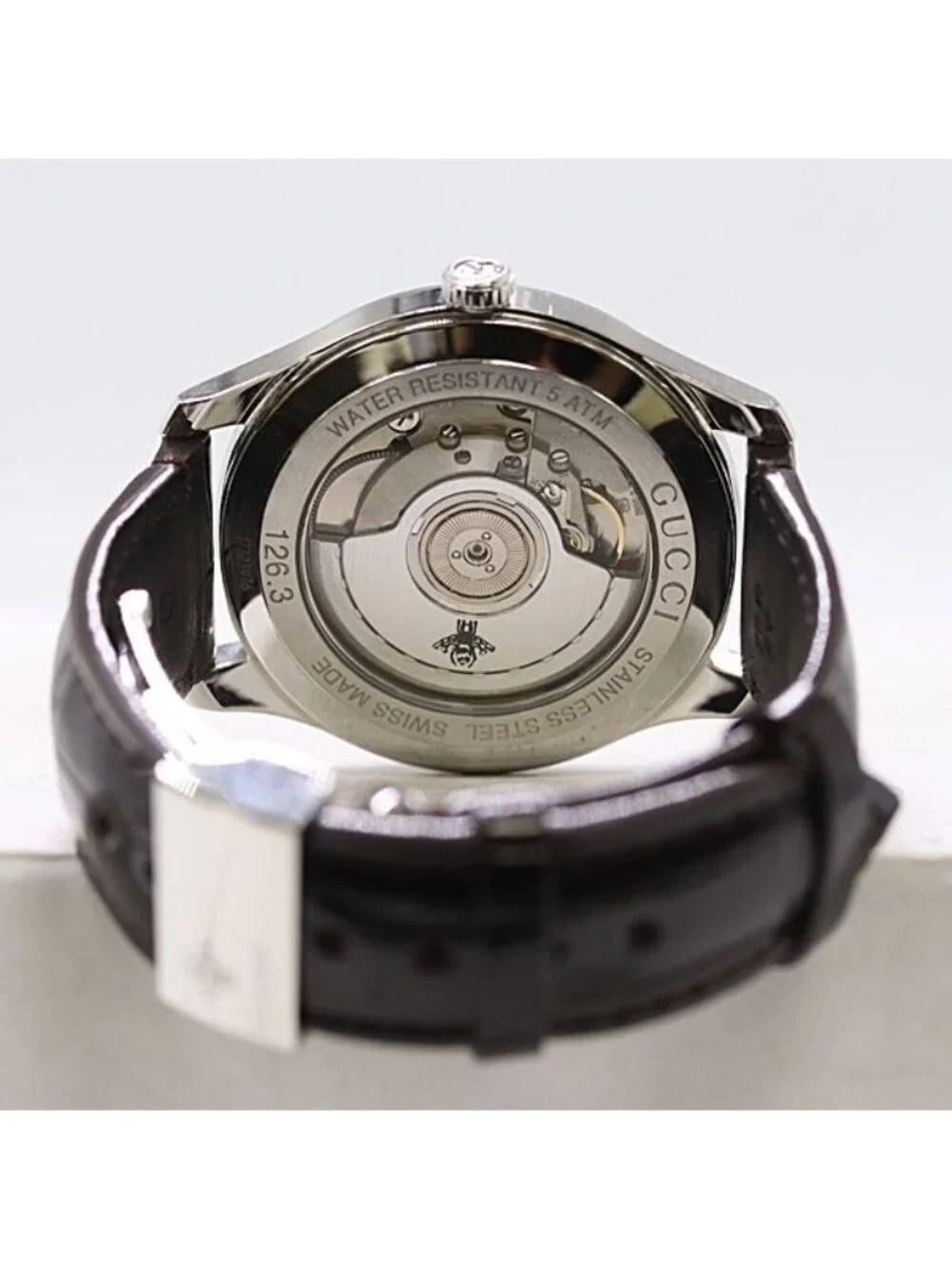 Gucci And 126.3 Automatic Winding Date Silver Dial Watch